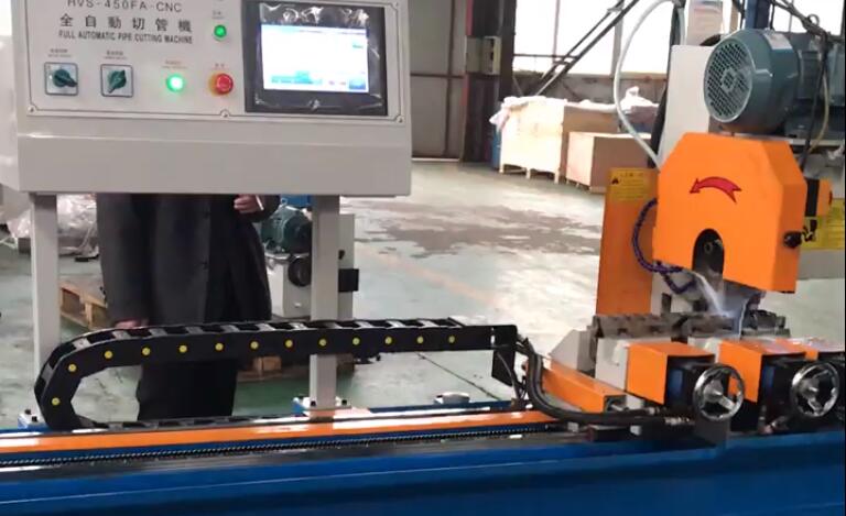 全自動(dòng)型切管機(jī)(450)切割圓棒視頻